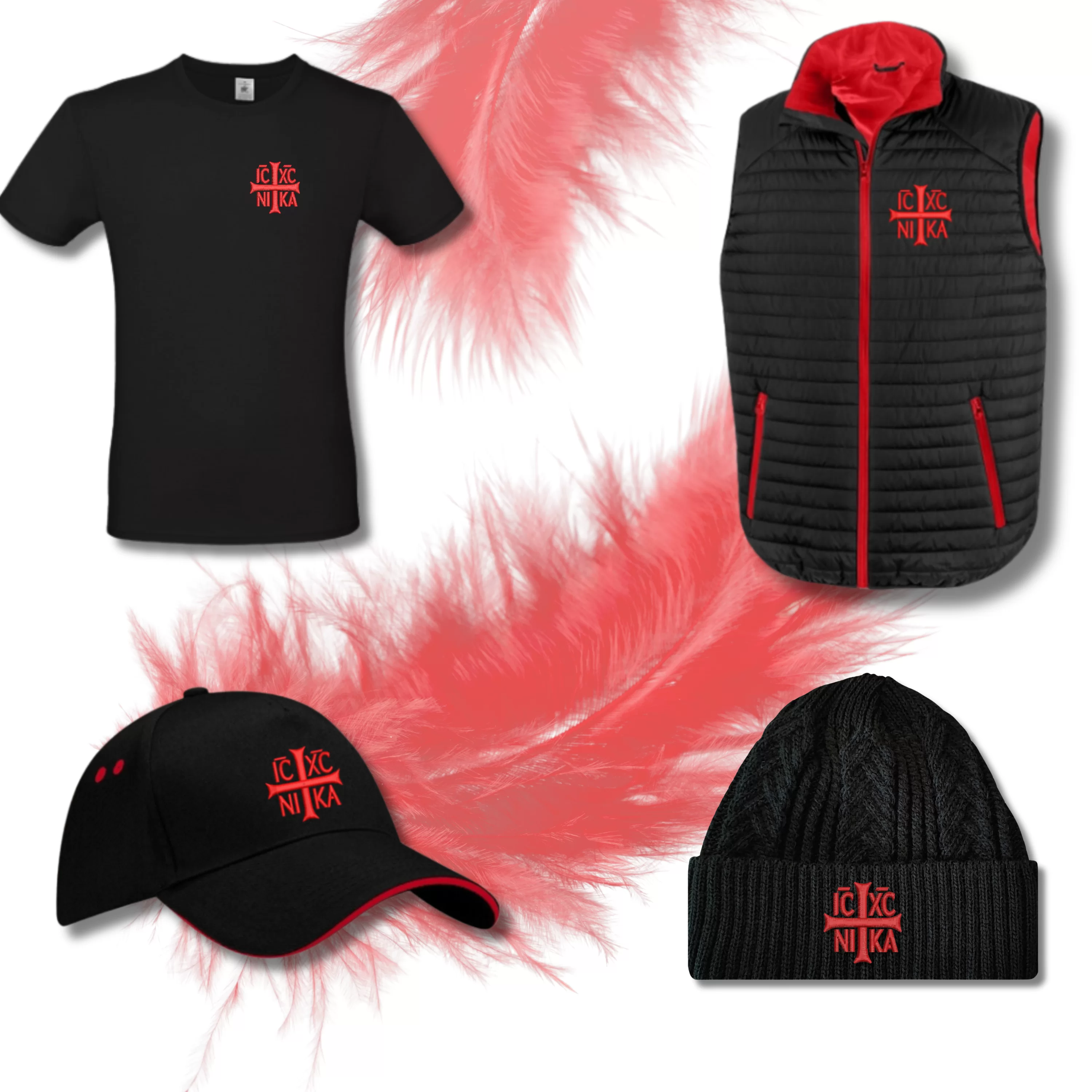 Set 4 Piese Sacral Monograma Iisus Hristos