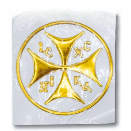 Sticker Auto 3D Auriu Sf. Cruce