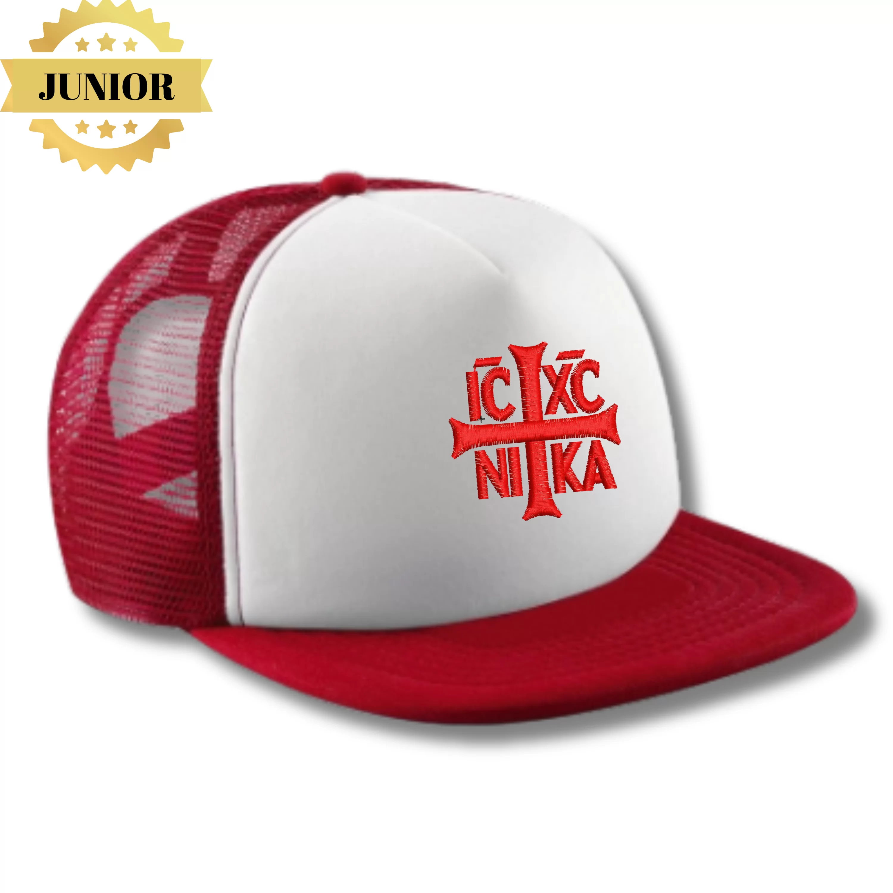 Sapca Sacral Unisex Copii Red -Monograma Iisus Hristos