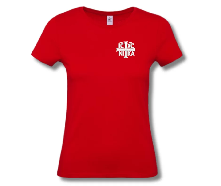 Tricou Damă Roșu - Bumbac Soft - IC XC