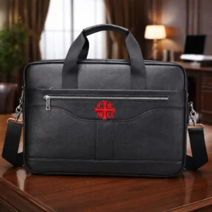 Servieta Sacral Piele Naturala Brodata Ortodox Religios IC XC NI KA