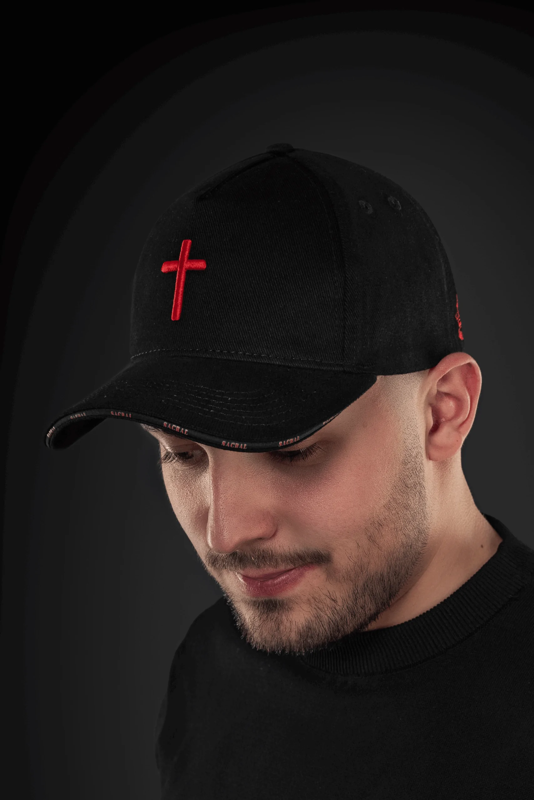 Șapcă SACRAL Ediție Premium Designer |  Broderie 3D Cruce |
