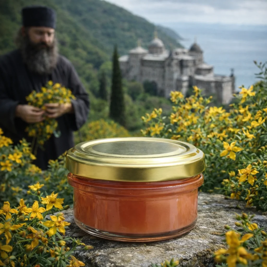 Cremă cu Planta Sfântului Ioan – Produs Naturist din Muntele Athos