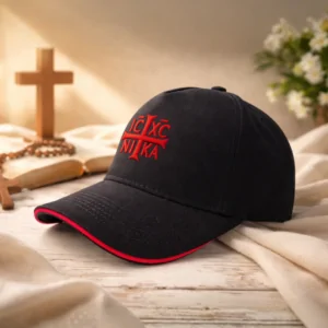 Șapcă SACRAL Cant Roșu Premium Designer Bumbac | Broderie 3D Monograma |